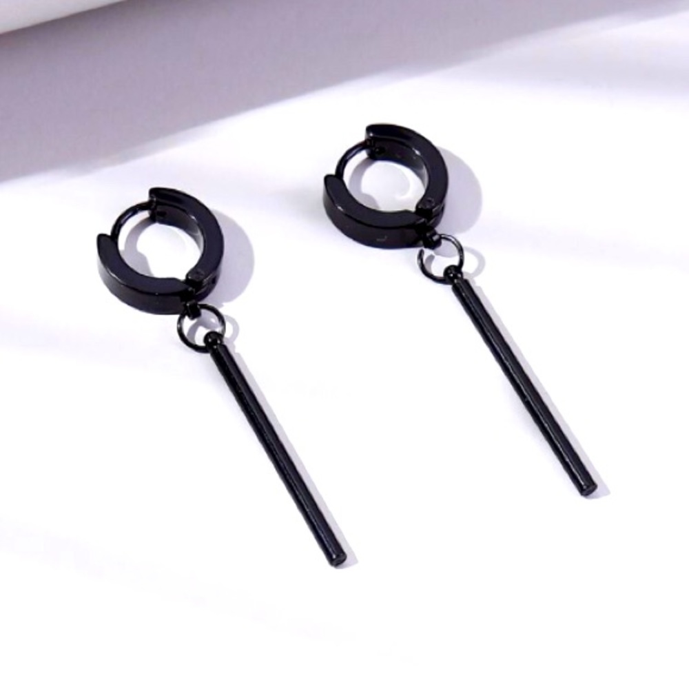 🌸2/$28 OR 🌺3/$33 Black Geo-Stick Earrings